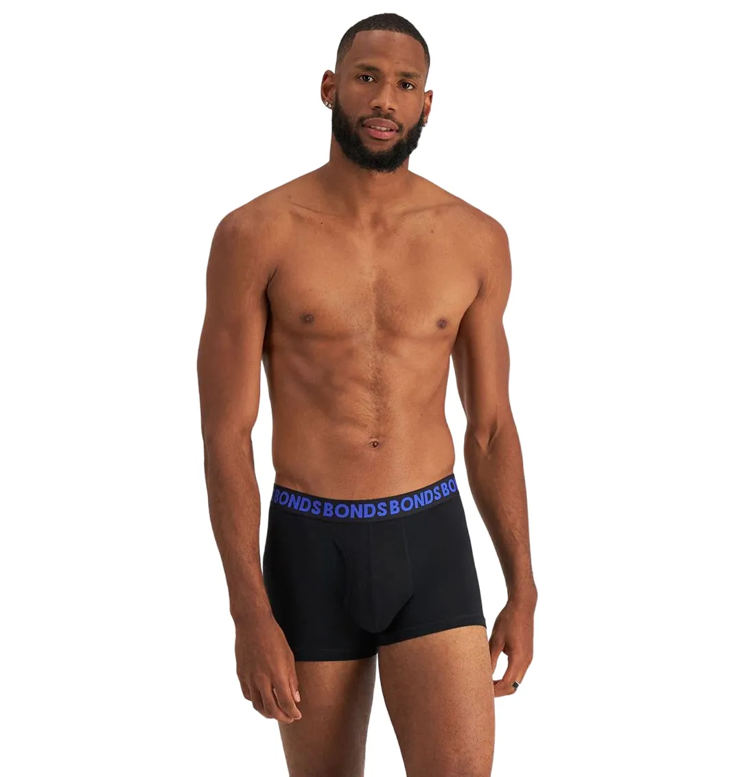 12 X Bonds Mens Everyday Trunks Underwear Black Multi Undies