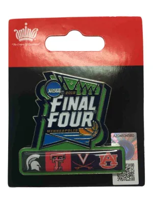 2019 NCAA Basketball Final Four March Madness Minneapolis 4 Team Metal Lapel Pin