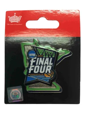 2019 NCAA Basketball Final Four March Madness Minneapolis MN State Lapel Pin