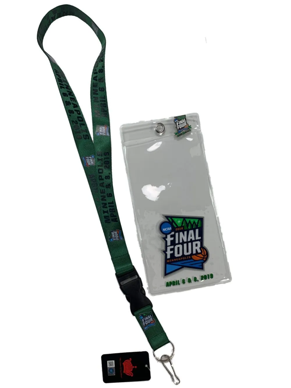 2019 NCAA Final Four March Madness Minneapolis Ticket Holder Lanyard & Pin Set