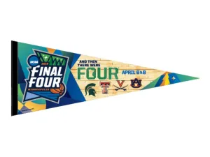 2019 NCAA Men's Basketball Final Four March Madness 4 Team Premium Pennant