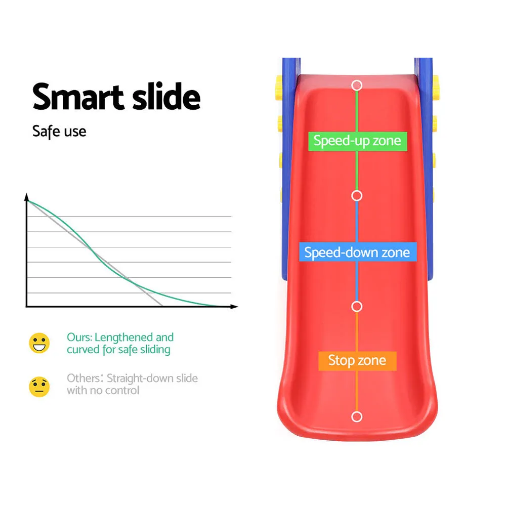 3-in-1 Kids Slide, Swing & Hoop Set 120cm | Keezi