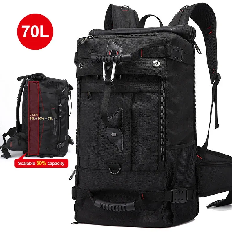 50L 70L Travel Fitness Training Backpack Large Capacity Multifunction Luggage Bag Waterproof Men Outdoor Hiking Trekking PackXA8