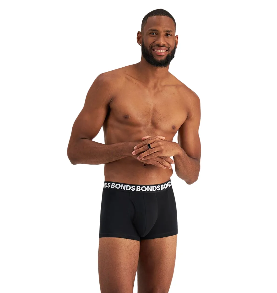 6 x Bonds Mens Everyday Trunks Underwear Black Multi Undies