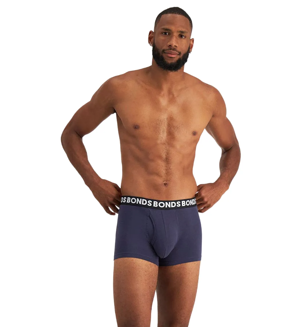 9 x Bonds Mens Everyday Trunks Underwear Black / Navy / Grey Undies