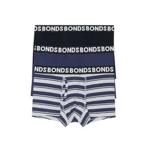 9 x Bonds Mens Everyday Trunks Underwear Black / Navy / Grey Undies