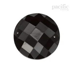 A Pack of Acrylic Sew on Jewel Round With Diamond Pattern in 6 sizes