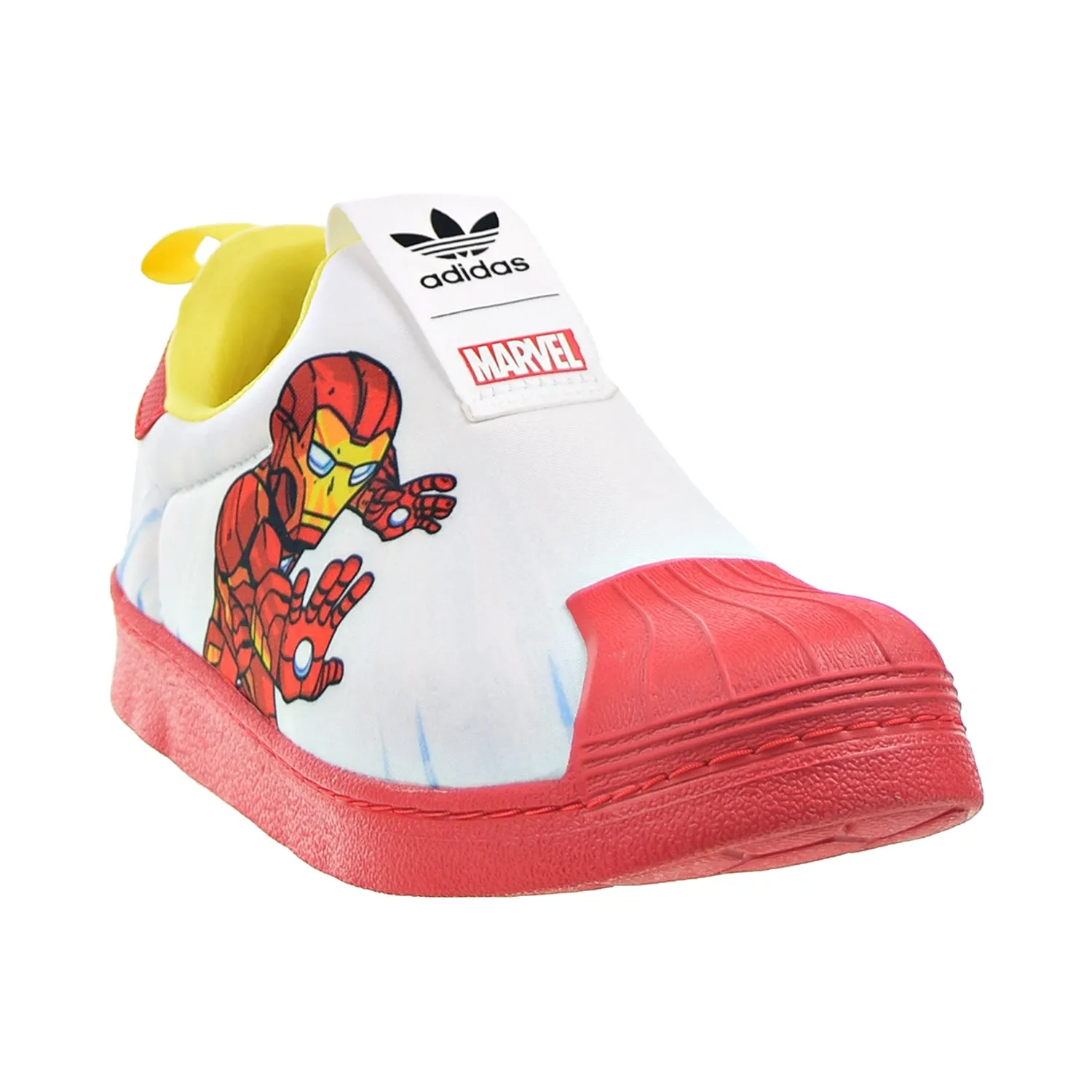 Adidas X Marvel Superstar 360 C "Iron Man" Little Kids' Shoes Cloud White-Red