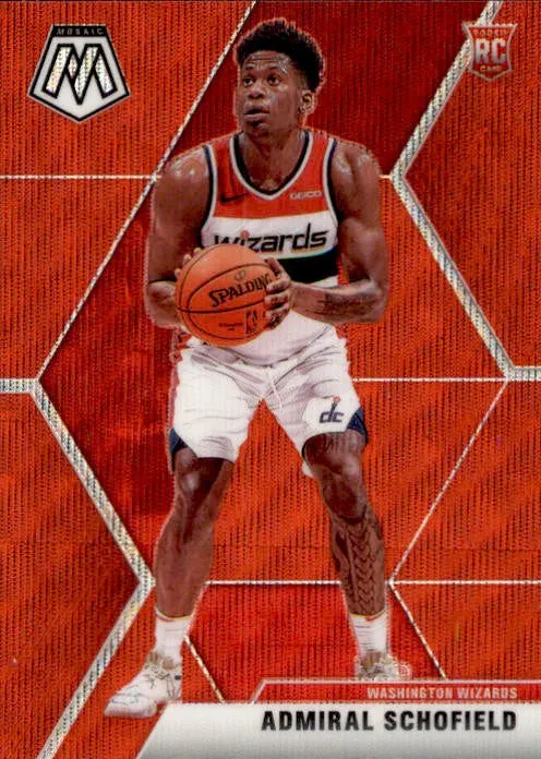 Admiral Schofield, RC, Tmall Red Wave Prizm, 2019-20 Panini Mosaic Basketball NBA