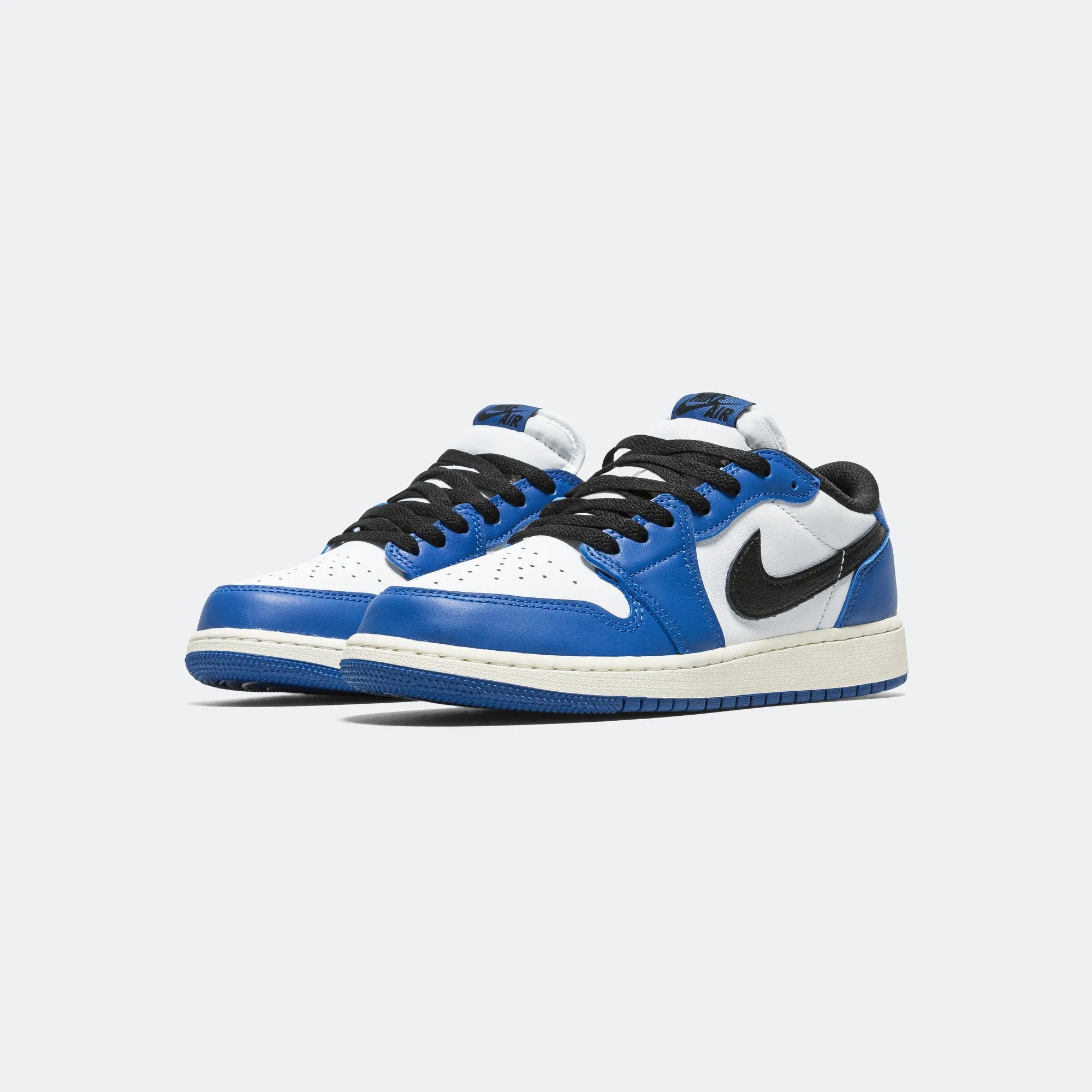 Air Jordan 1 Low OG (GS) - White/Black-Game Royal-Sail