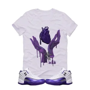 Air Jordan 12 GS Pro Purple White T (Heart And Hands)