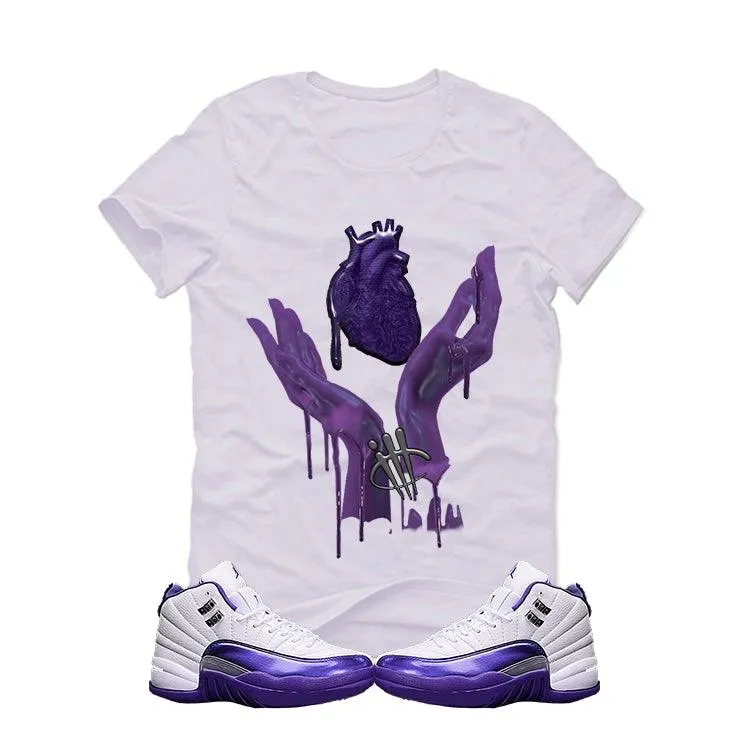 Air Jordan 12 GS Pro Purple White T (Heart And Hands)