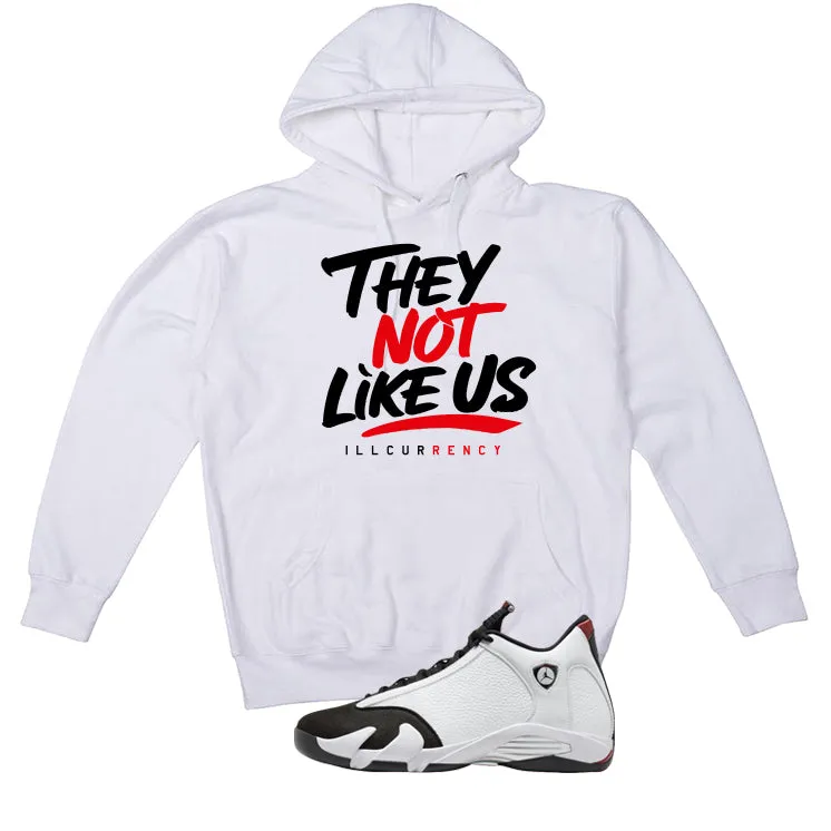 Air Jordan 14 Black Toe White T-Shirt (They not like us)| illcurrency