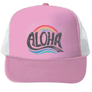 Aloha Trucker Cap - Light Pink