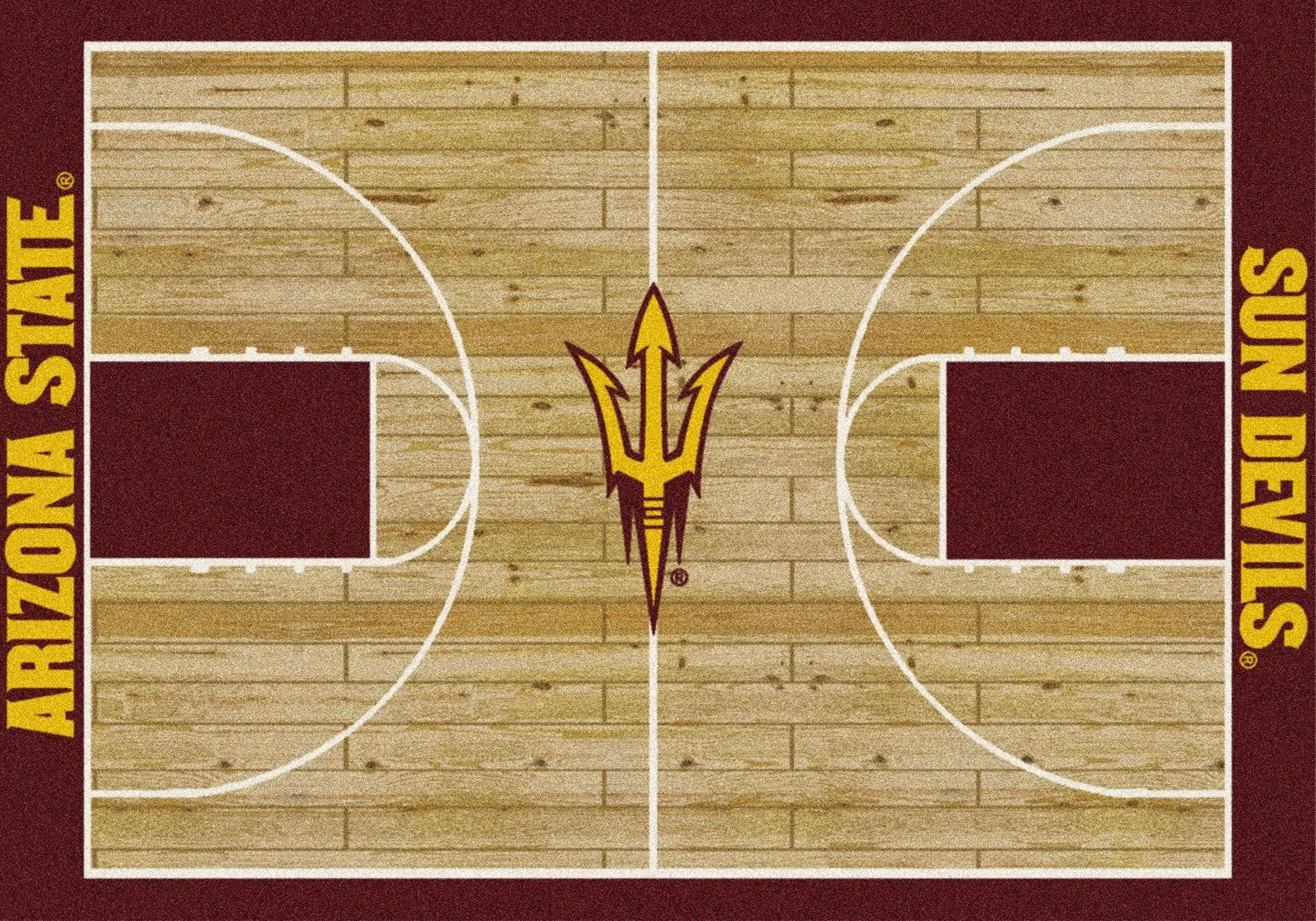 Arizona State Sun Devils Milliken Basketball Home Court Novelty Area Rug