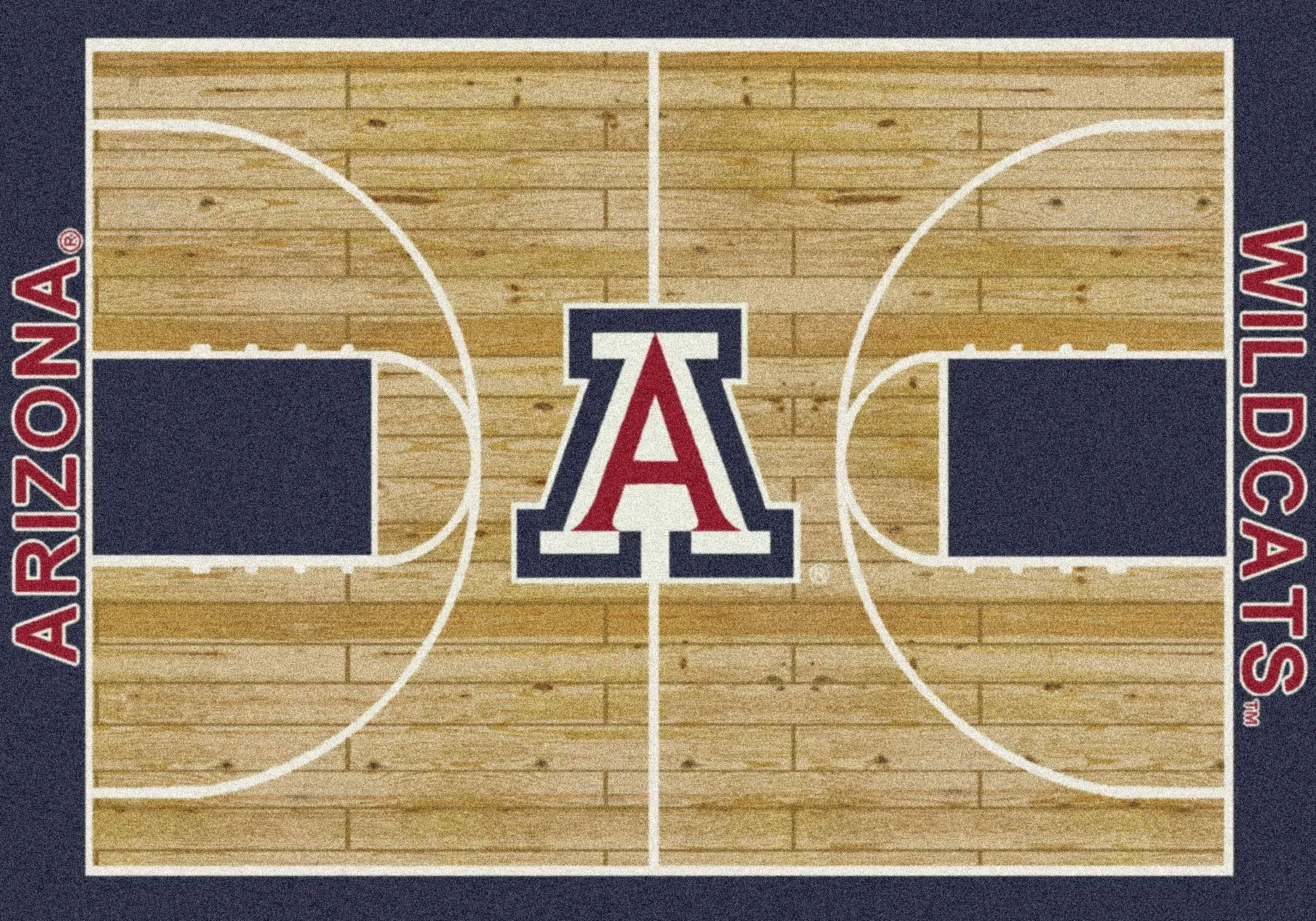 Arizona Wildcats Milliken Basketball Home Court Novelty Area Rug