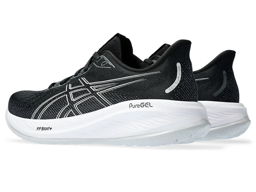 ASICS Womens Gel Cumulus 26 Wide- Black/Concrete (1012B600-002)