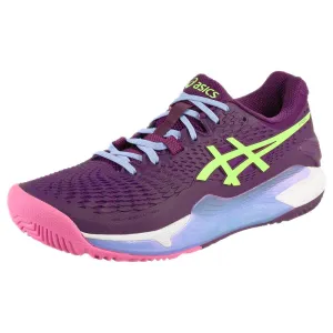 Asics Women's Gel-Resolution 9 - Padel - Deep Mauve/Lime Green