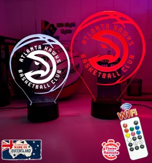 Atlanta Hawks Basketball Team 3D LED Night Light Lamp