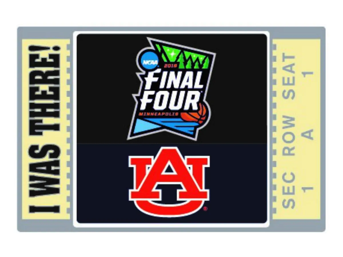 Auburn Tigers 2019 NCAA Basketball Final Four Minneapolis "I WAS THERE!" Pin