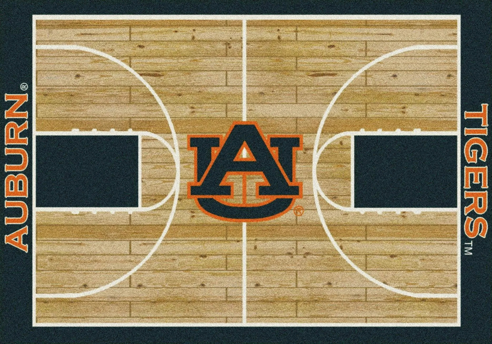 Auburn Tigers Milliken Basketball Home Court Novelty Area Rug