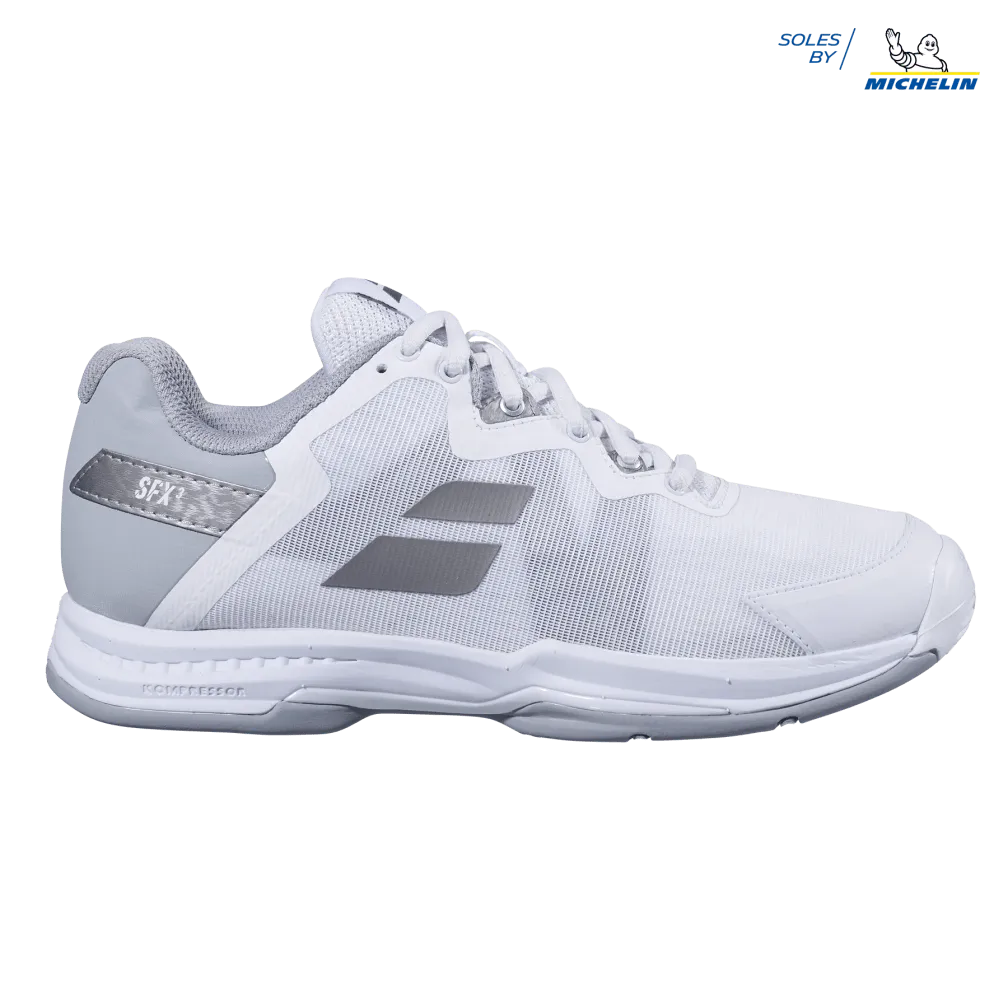 Babolat SFX3 All Court (White/Silver) Tennis Shoes