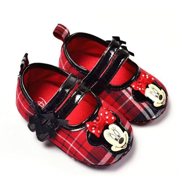 Baby Prewalker Anti-Skid Shoes -  Minnie Mouse Red