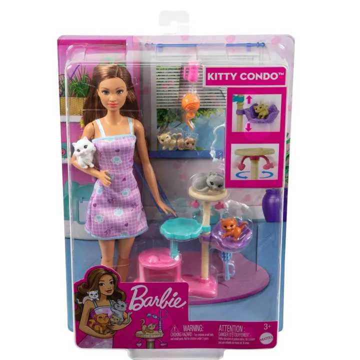 Barbie - Kitty Condo Doll And Pets