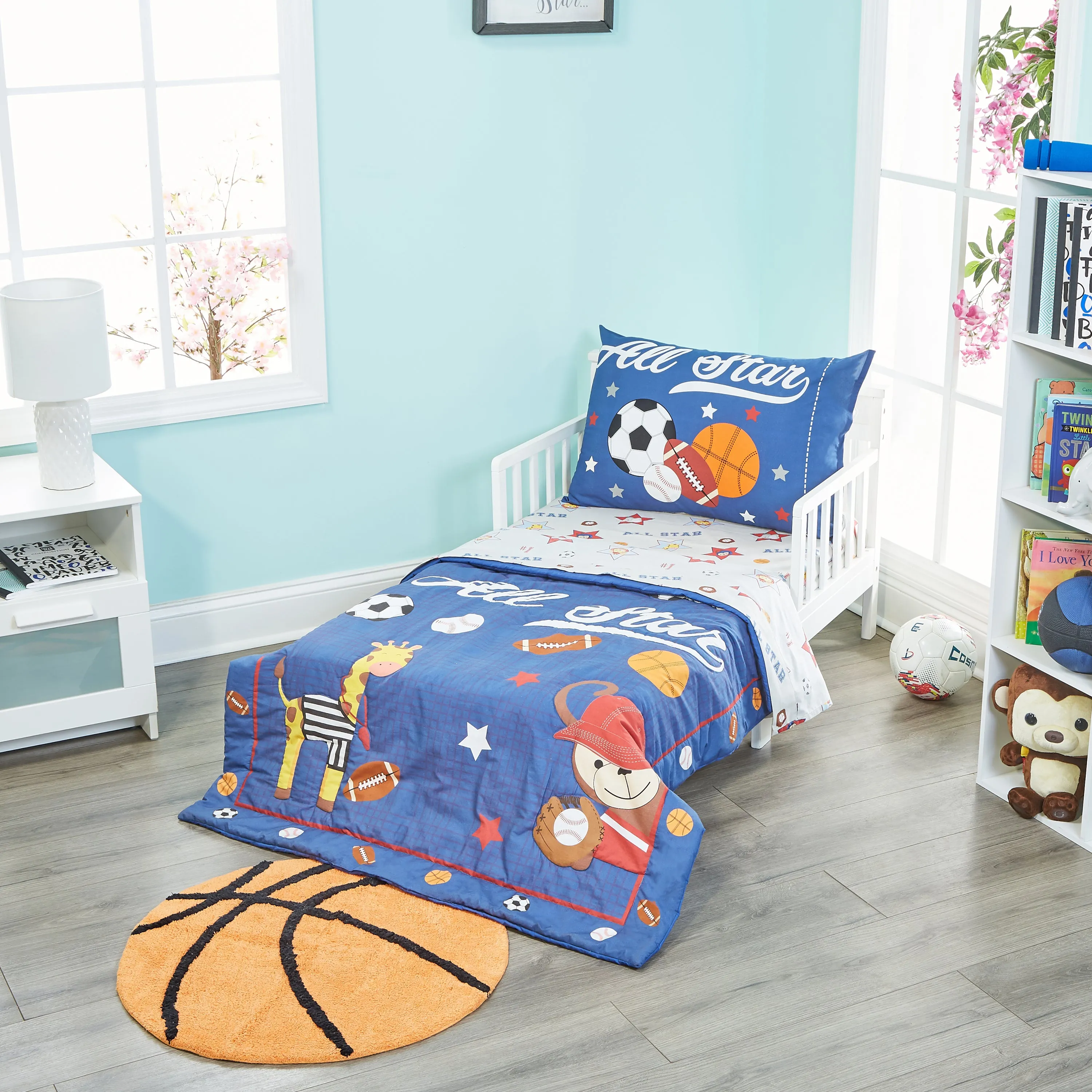 Basketball Bedroom or Bathroom Rug - 25 in Round