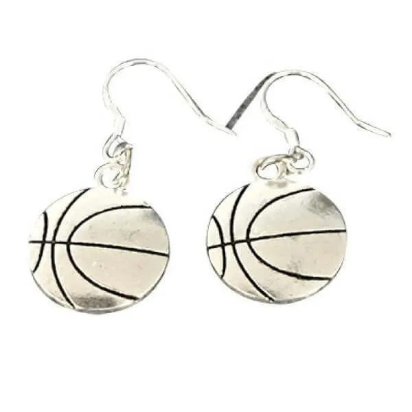 Basketball Charm Dangle Earrings