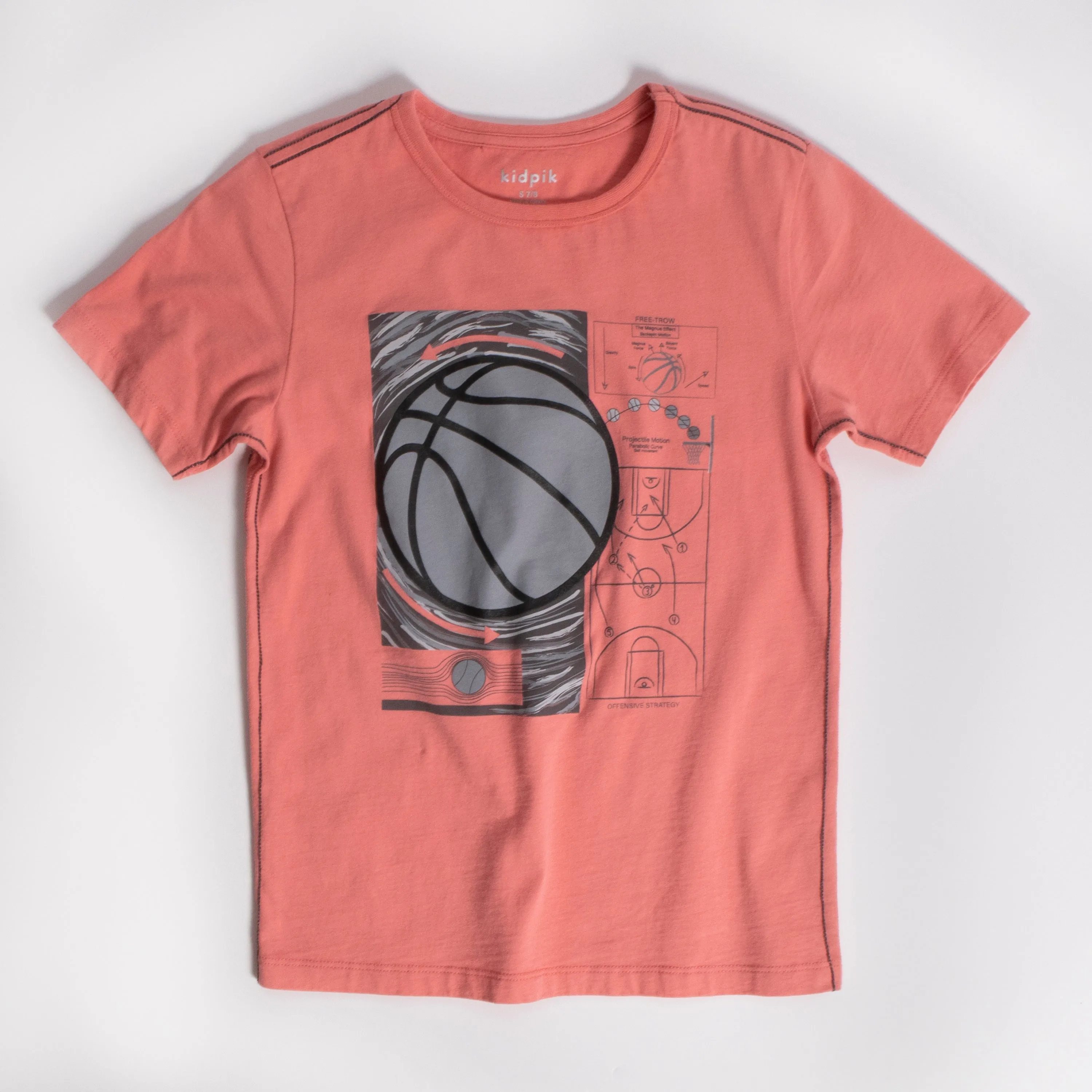 Basketball Contrast Stitch Tee