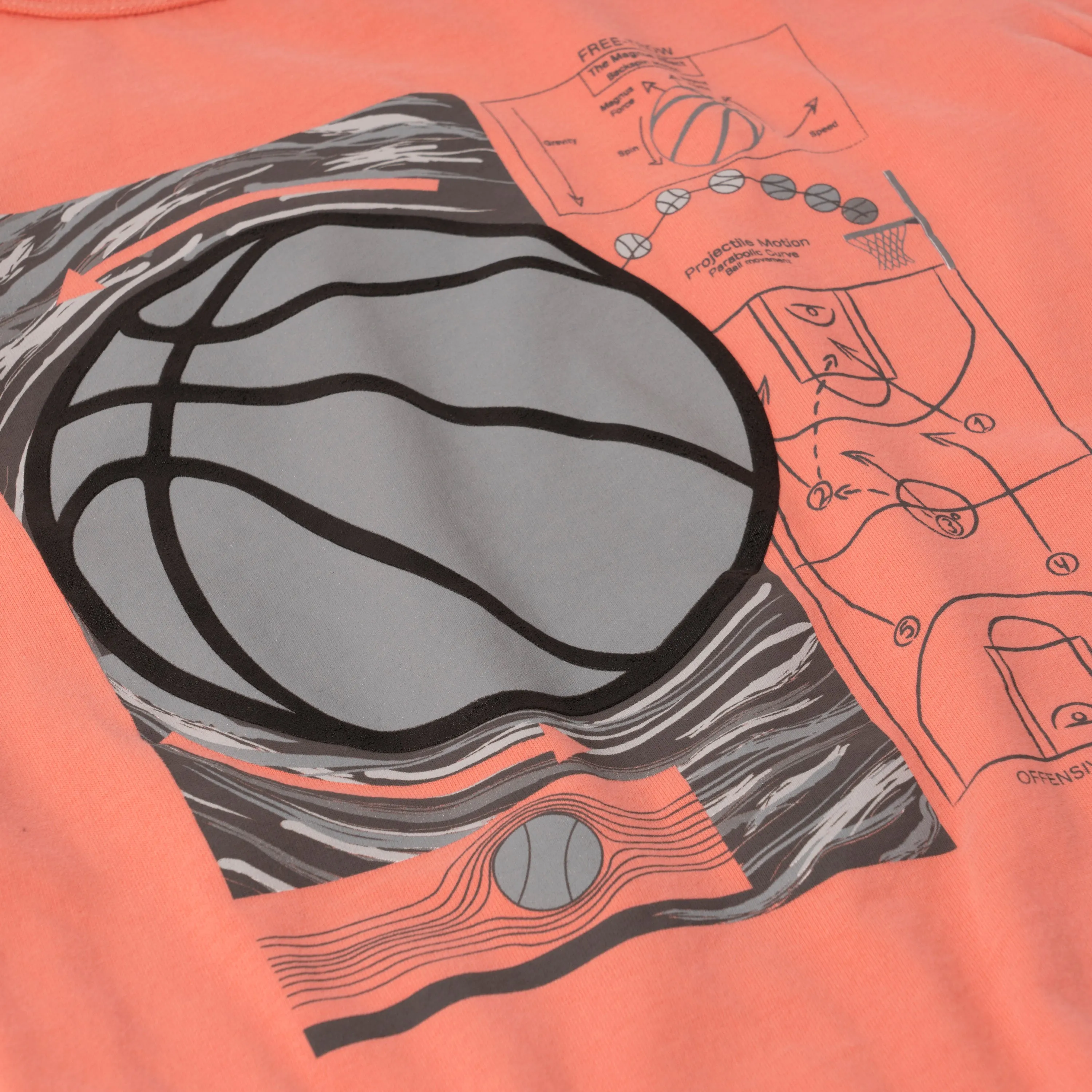 Basketball Contrast Stitch Tee