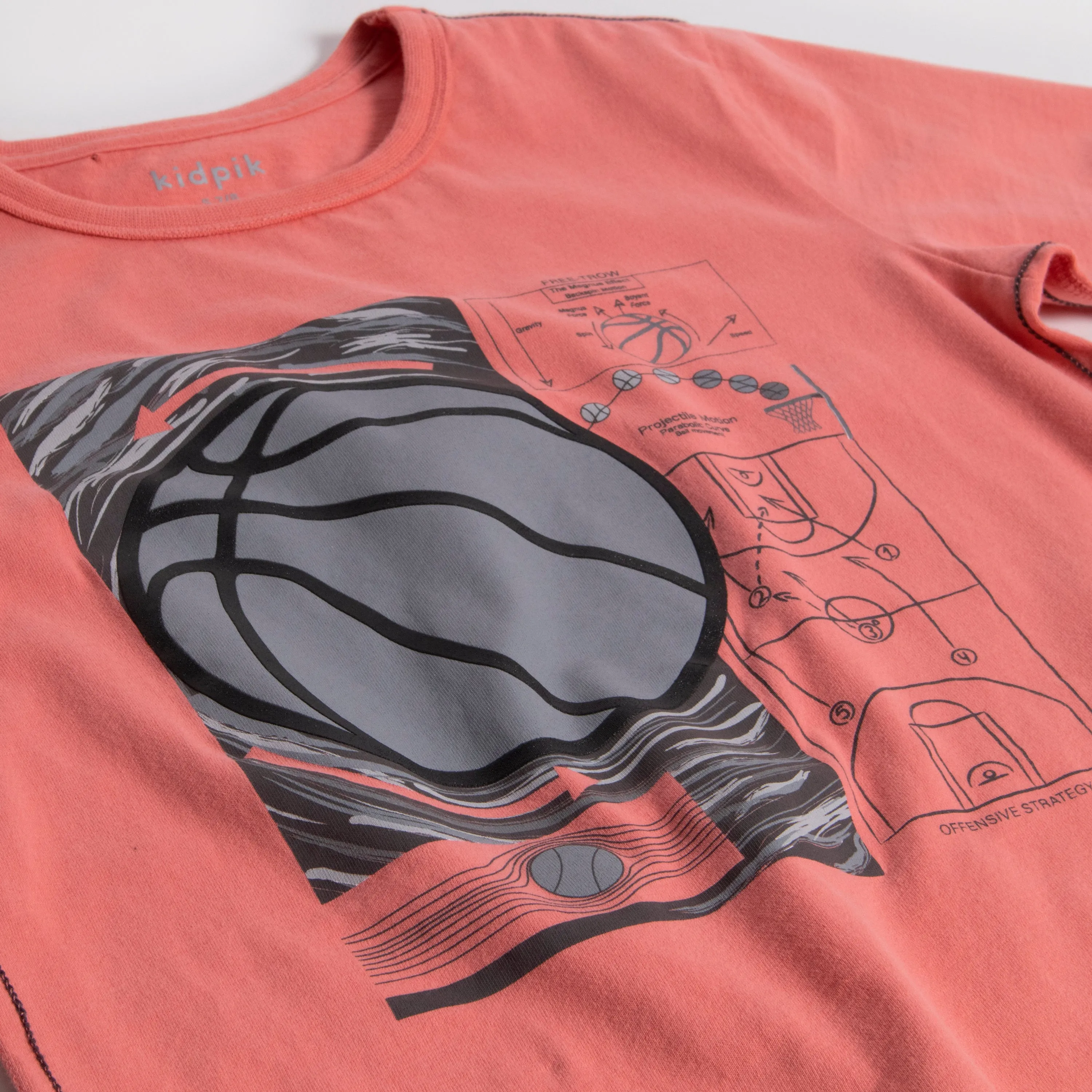 Basketball Contrast Stitch Tee