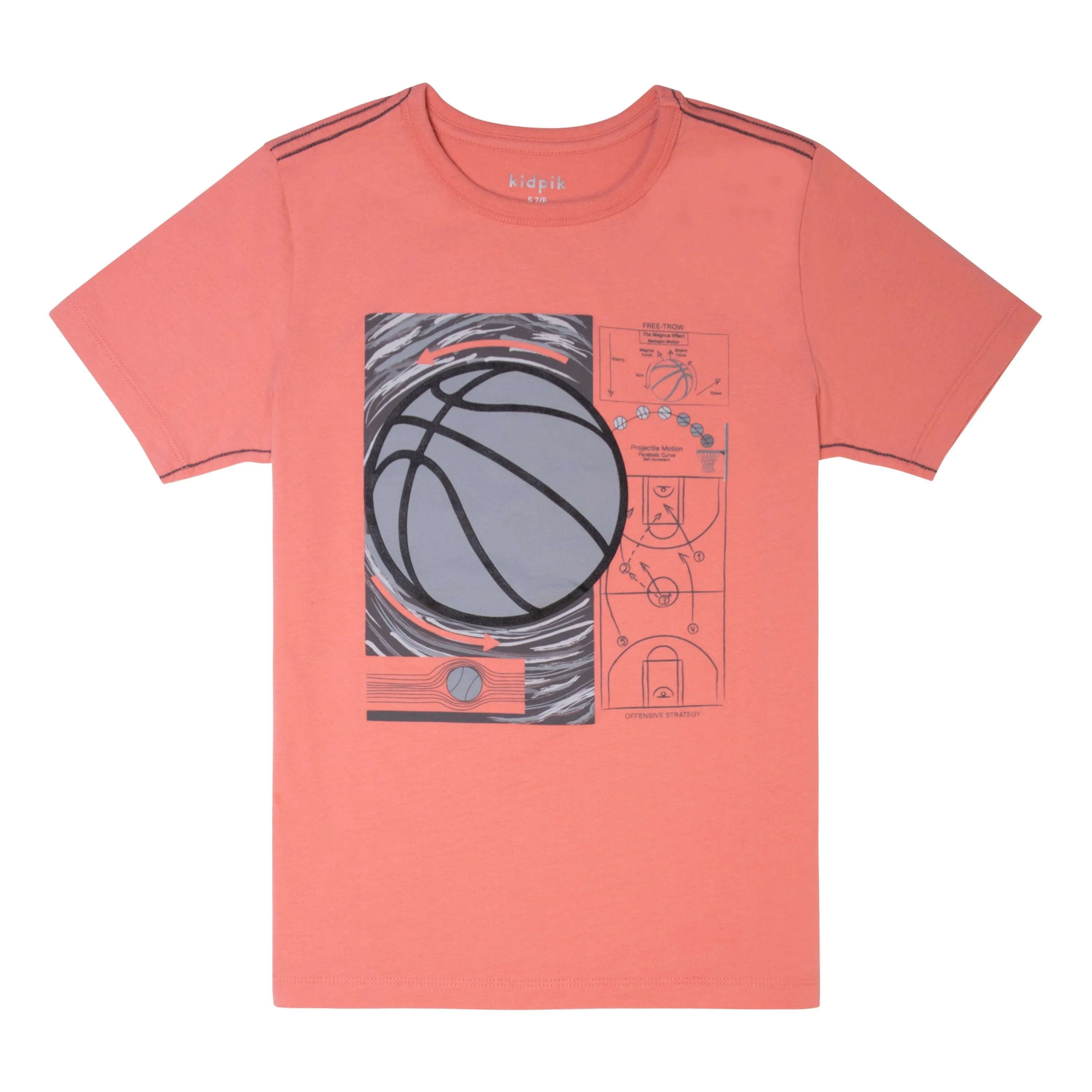 Basketball Contrast Stitch Tee