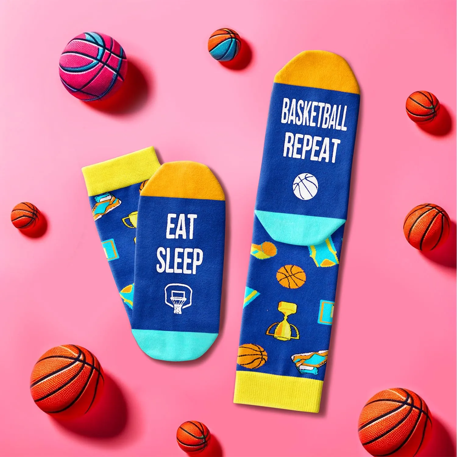 Basketball Gifts For Men Women; Basketball Gifts For Teen Boys Girls, Gifts For Basketball Lovers Players Coaches, Mens Womens Youth Basketball Socks