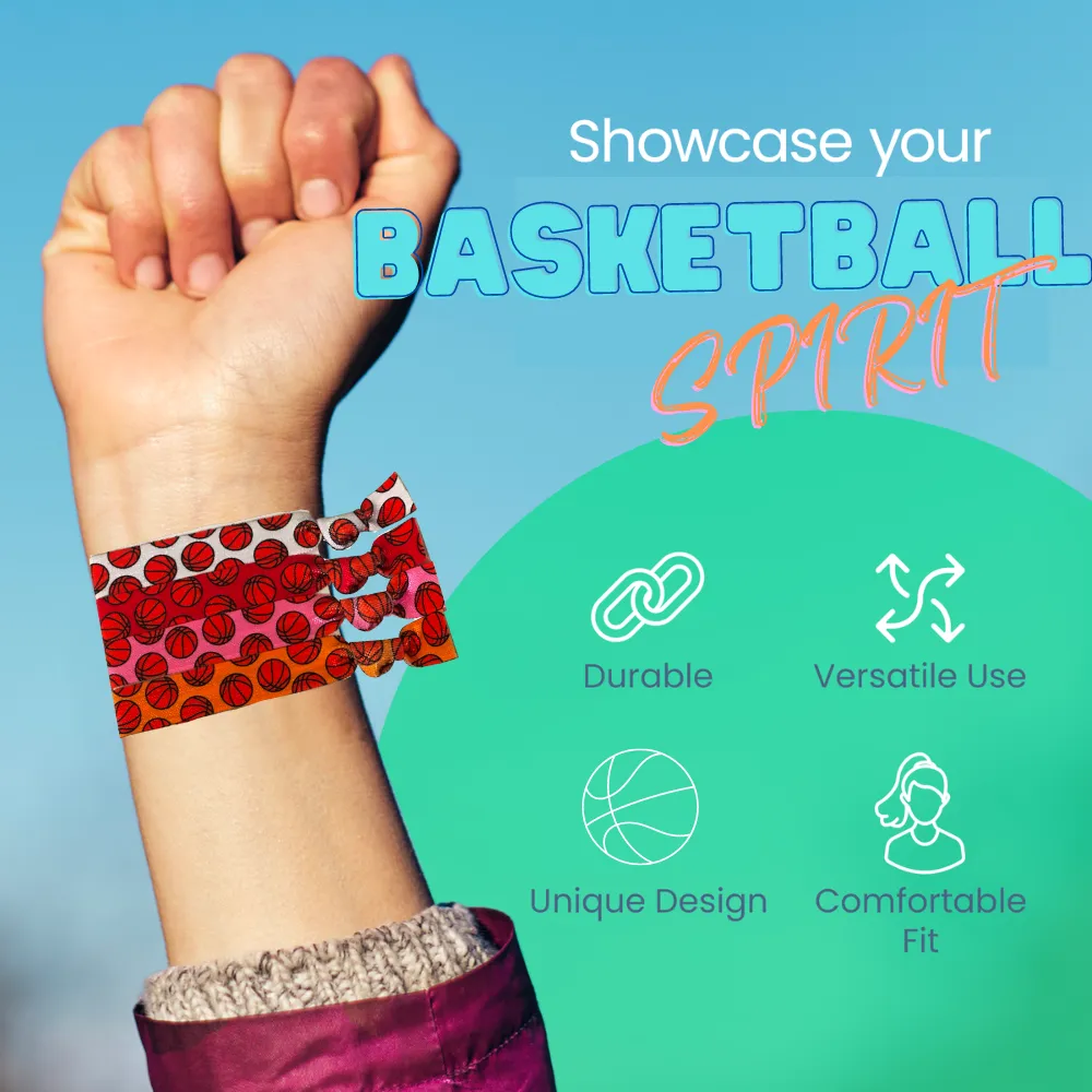 Basketball Hair Ties - Rainbow