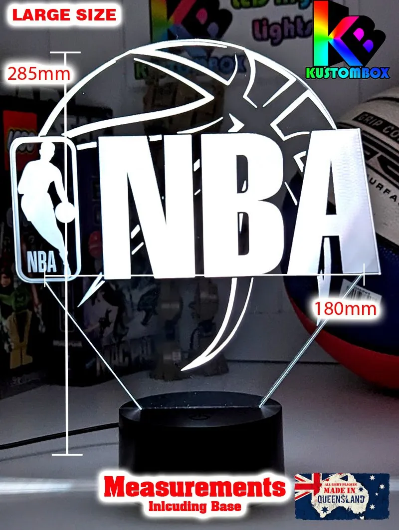 BASKETBALL LOGO 3D LED NIGHT LIGHT LAMP   REMOTE CONTROL