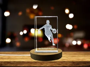 Basketball Player 3D Engraved Crystal 3D Engraved Crystal Keepsake/Gift/Decor/Collectible/Souvenir