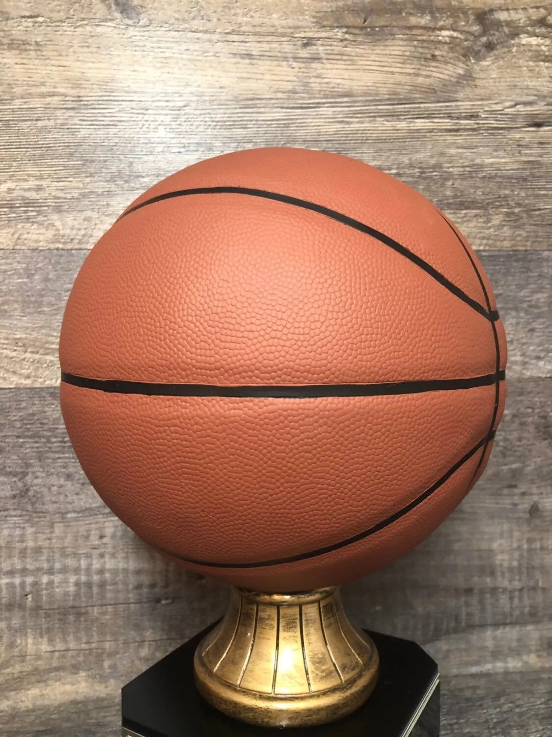 Basketball Trophy FULL SIZE Realistic Fantasy Basketball League Trophy 15" Tall 6 or 12 Year Perpetual Championship League Award Winner