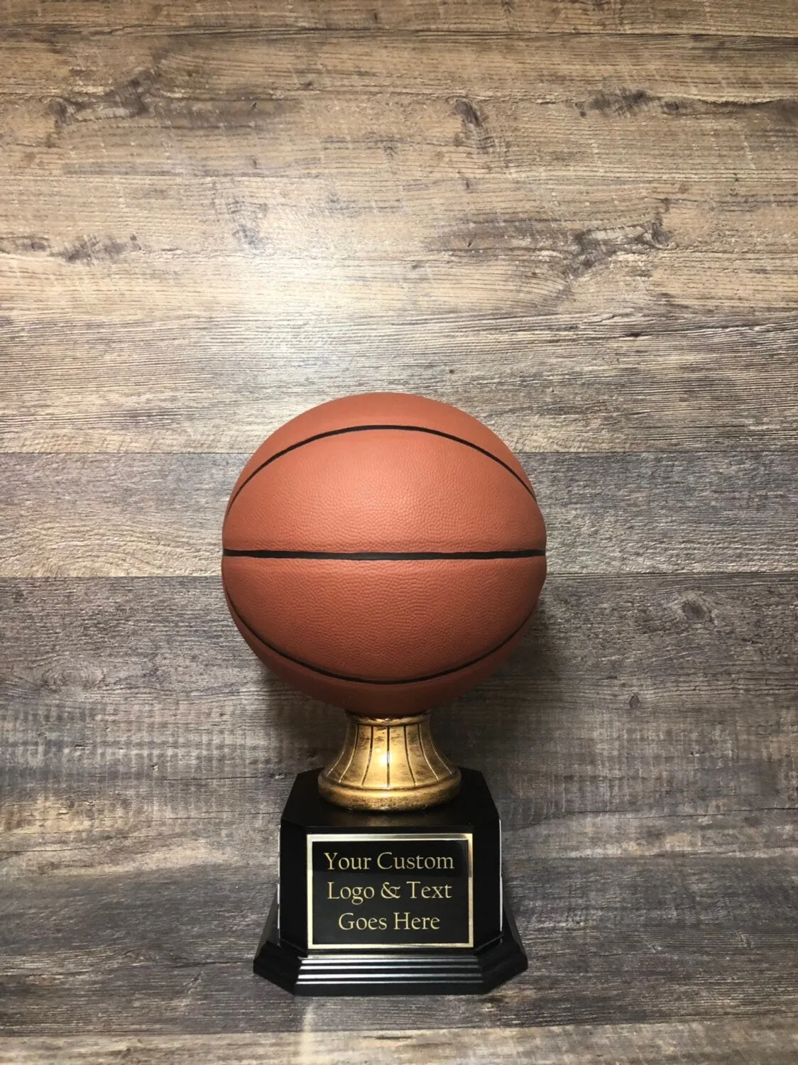 Basketball Trophy FULL SIZE Realistic Fantasy Basketball League Trophy 15" Tall 6 or 12 Year Perpetual Championship League Award Winner