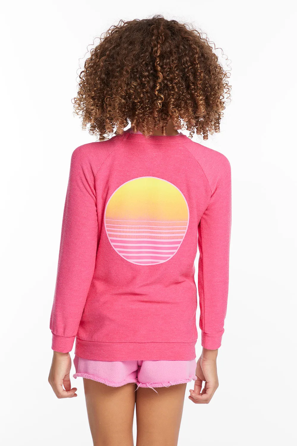 Beach Club Girls Cozy Knit Raglan Pullover