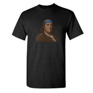 Ben Franklin Sweatband T-Shirt | Ben Franklin Sweat Band Black T-Shirt