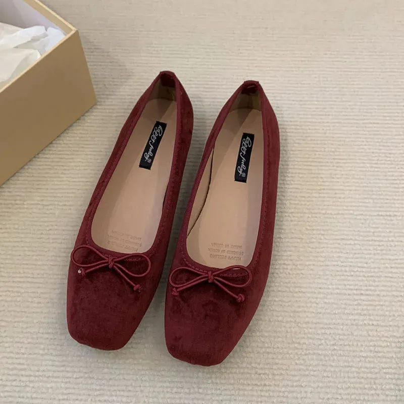 binfenxie  -  2024 Spring New Red Women Flat Shoes Fashion Round Toe Shallow Slip On Ballerinas Shoes Soft Flat Heel Casual Ballet Shoes