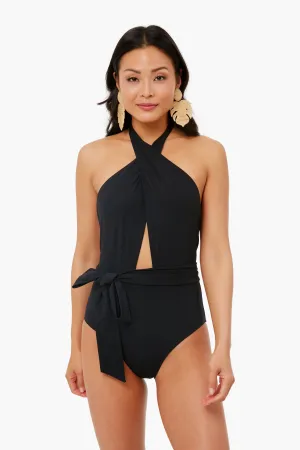 Black Wrap One-Piece