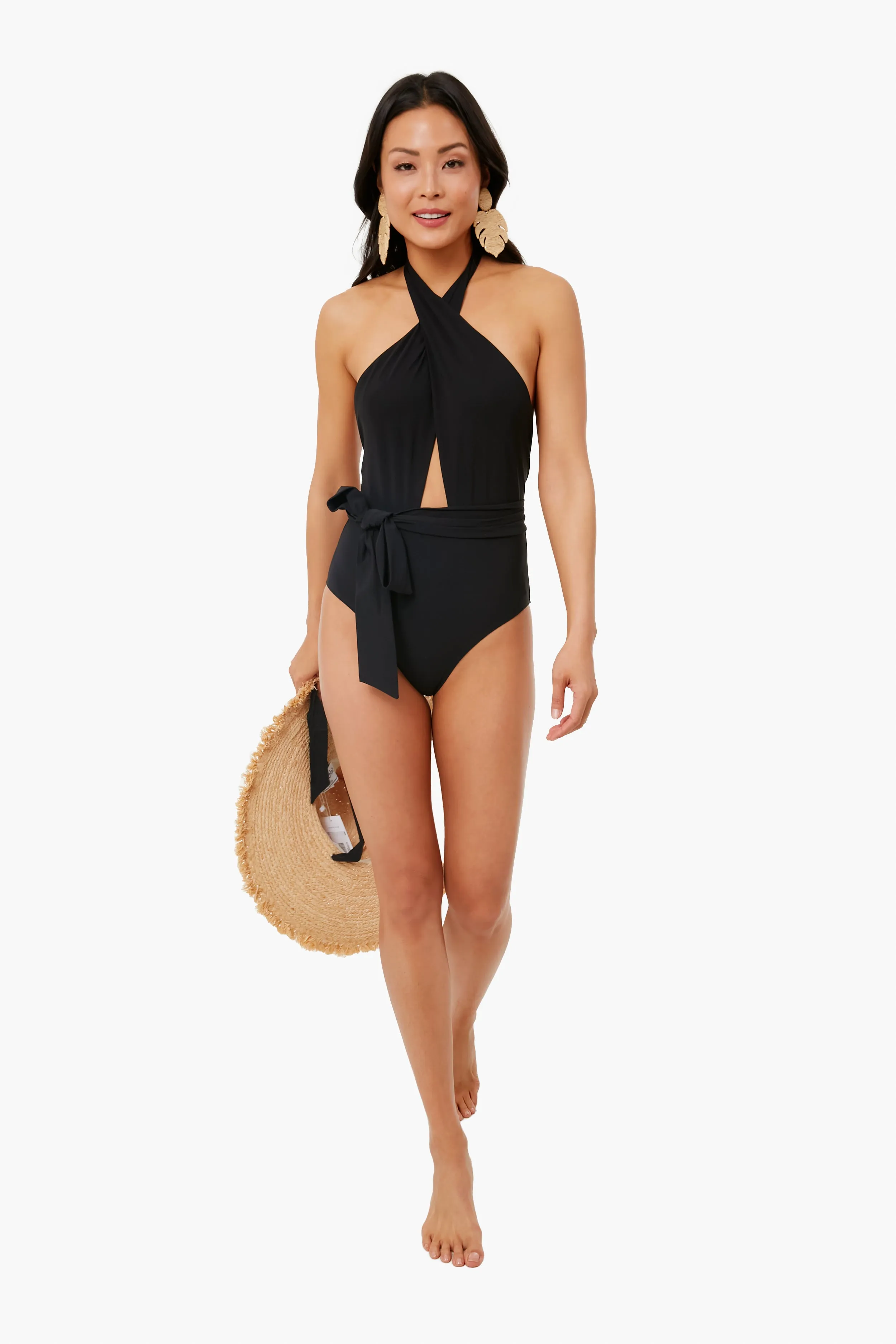 Black Wrap One-Piece