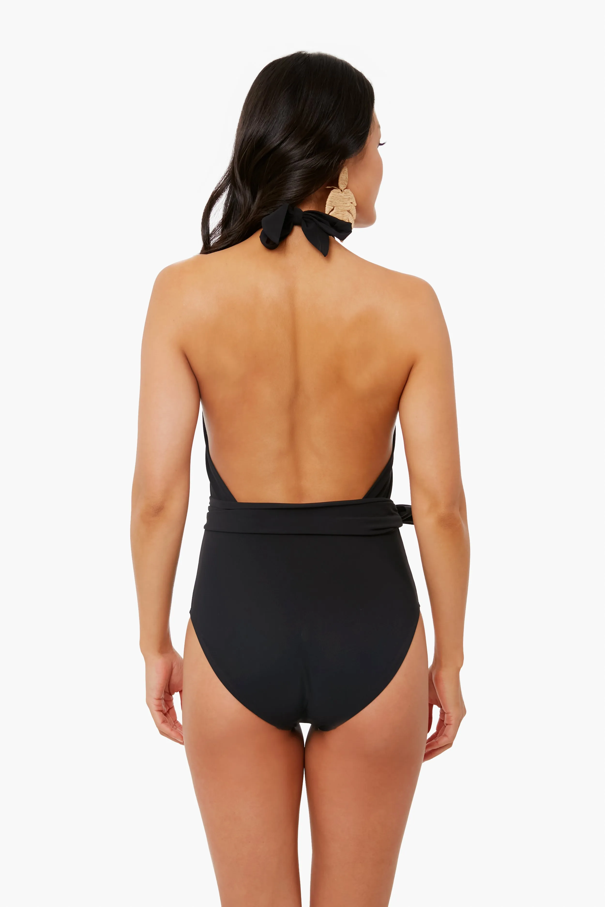 Black Wrap One-Piece