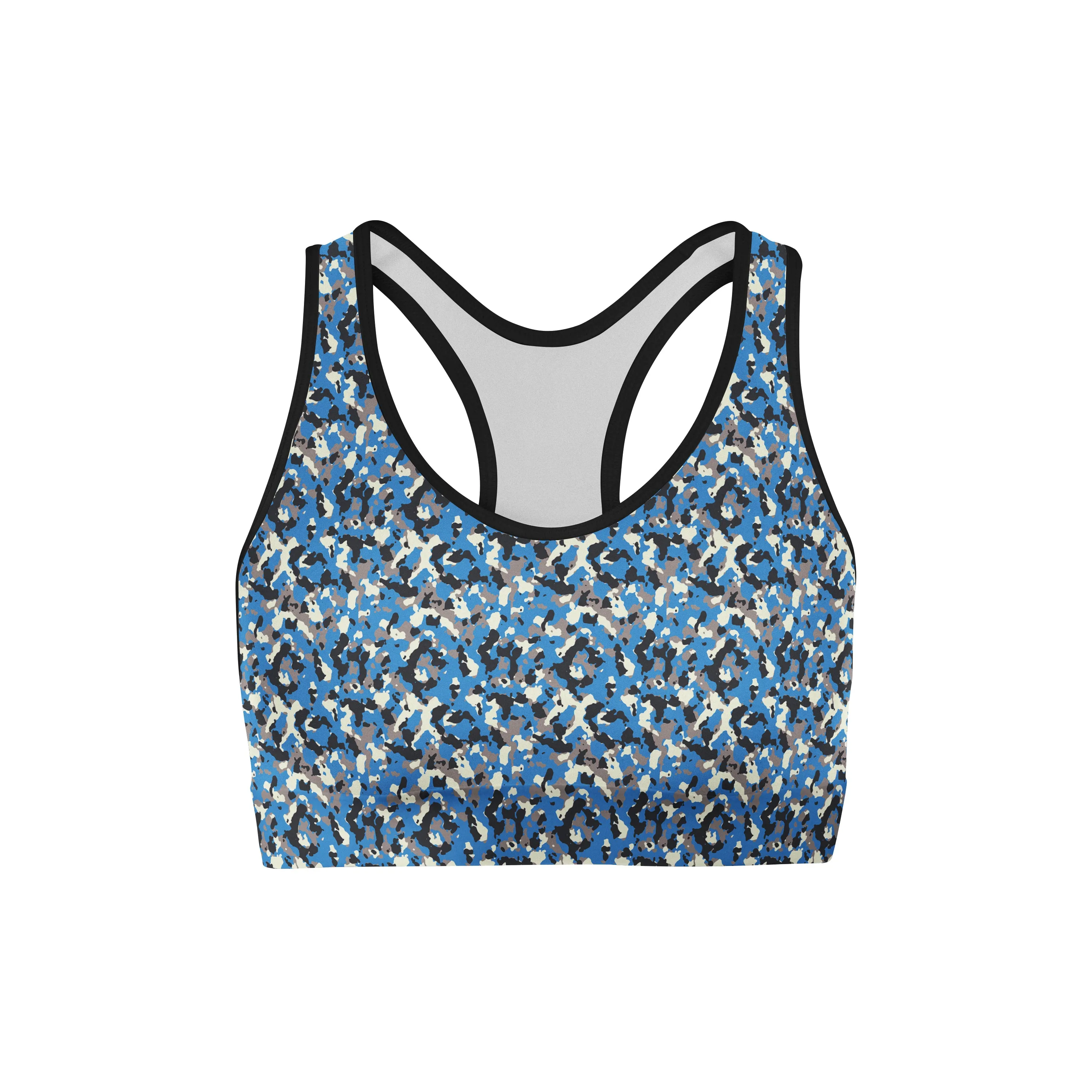 Blue Camo Sports Bra