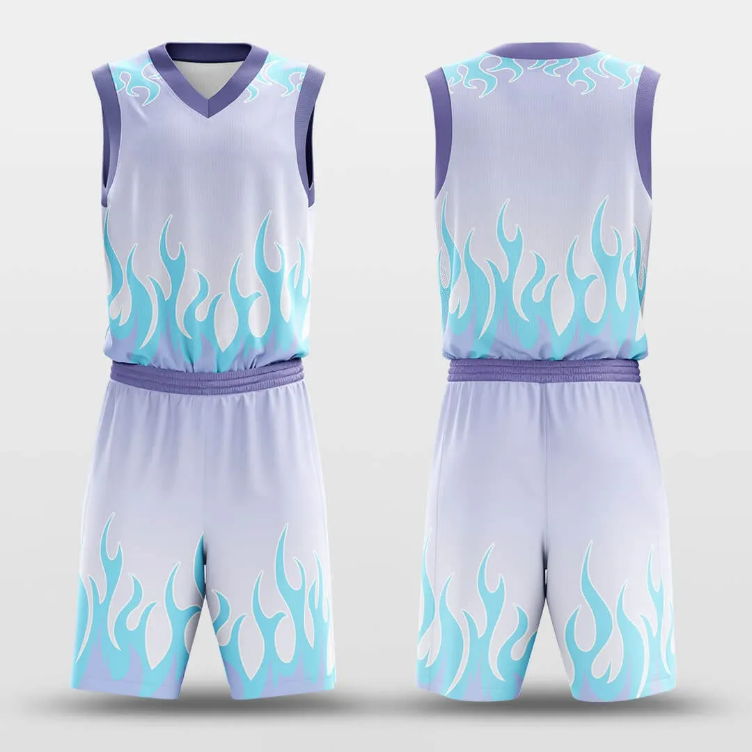 Blue Flame - Customized Basketball Jersey Set Design BK160109S