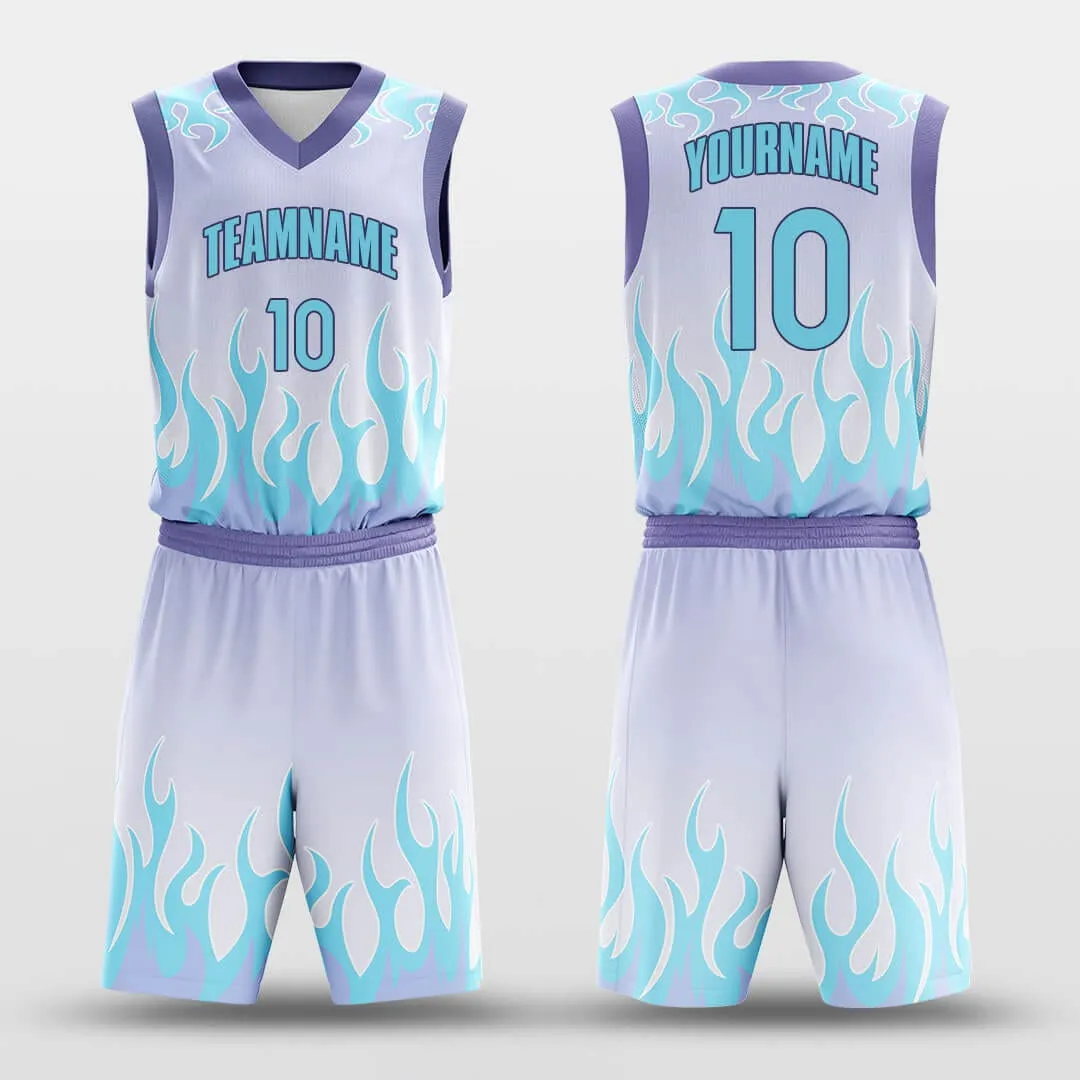 Blue Flame - Customized Basketball Jersey Set Design BK160109S