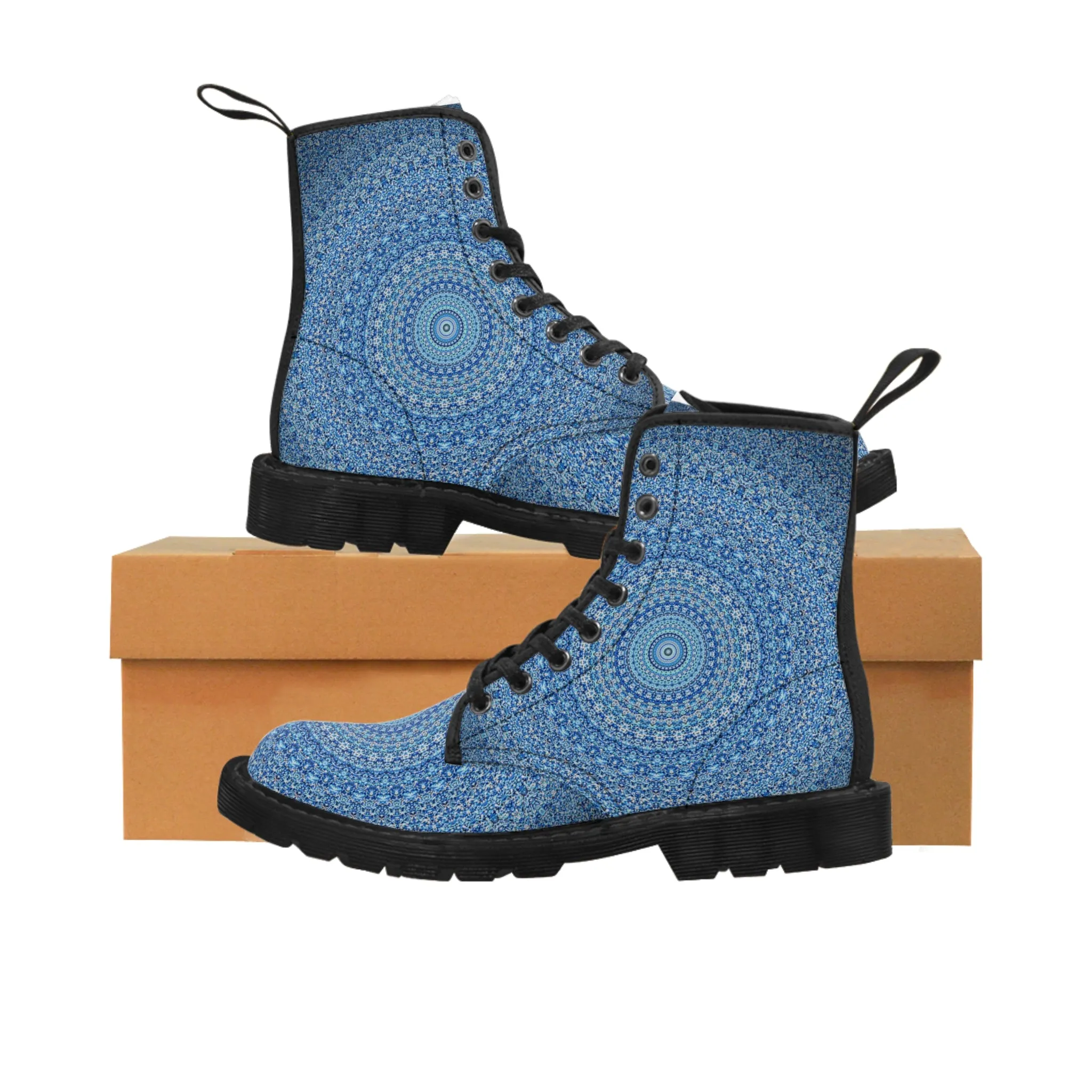 Blue Mandala - Inovax Men's Canvas Boots